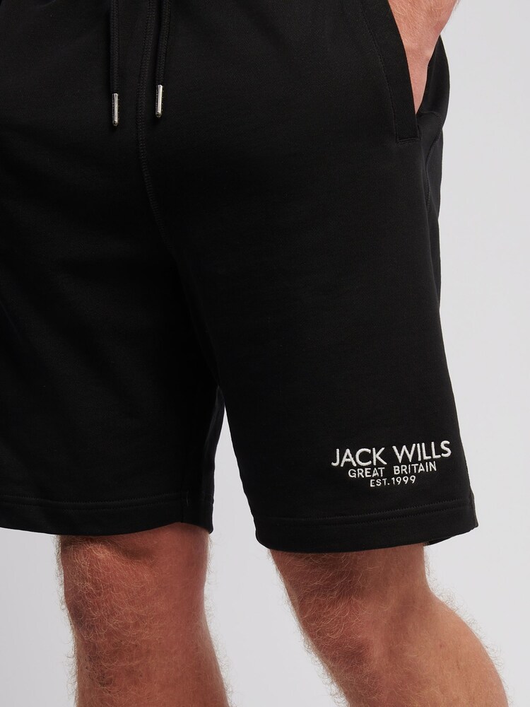 Jack Wills Black Loopback Shorts - Image 4 of 4 Jack Wills Black Loopback Shorts - Image 4 of 4