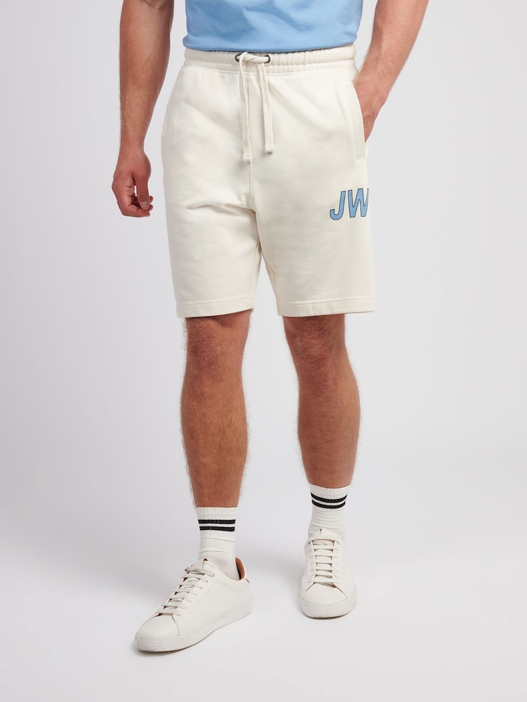 Jack Wills White Sport Club Loopback Shorts - Image 1 of 4 Jack Wills White Sport Club Loopback Shorts - Image 1 of 4