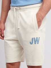 Jack Wills White Sport Club Loopback Shorts - Image 3 of 4