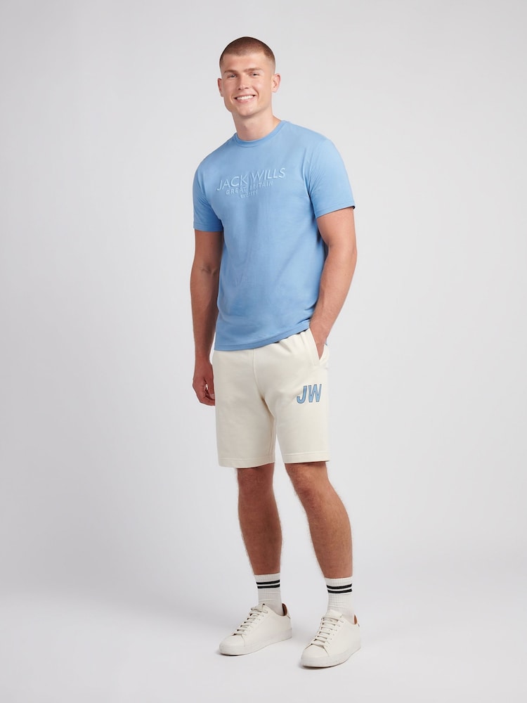 Jack Wills White Sport Club Loopback Shorts - Image 4 of 4 Jack Wills White Sport Club Loopback Shorts - Image 4 of 4