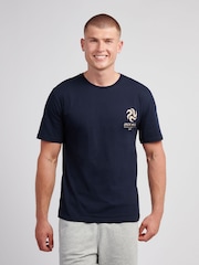 Jack Wills Blue Swirl Graphic T-Shirt - Image 1 of 4