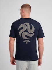 Jack Wills Blue Swirl Graphic T-Shirt - Image 2 of 4