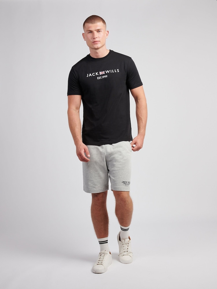 Jack Wills Black Union Flag T-Shirt - Image 2 of 3 Jack Wills Black Union Flag T-Shirt - Image 2 of 3