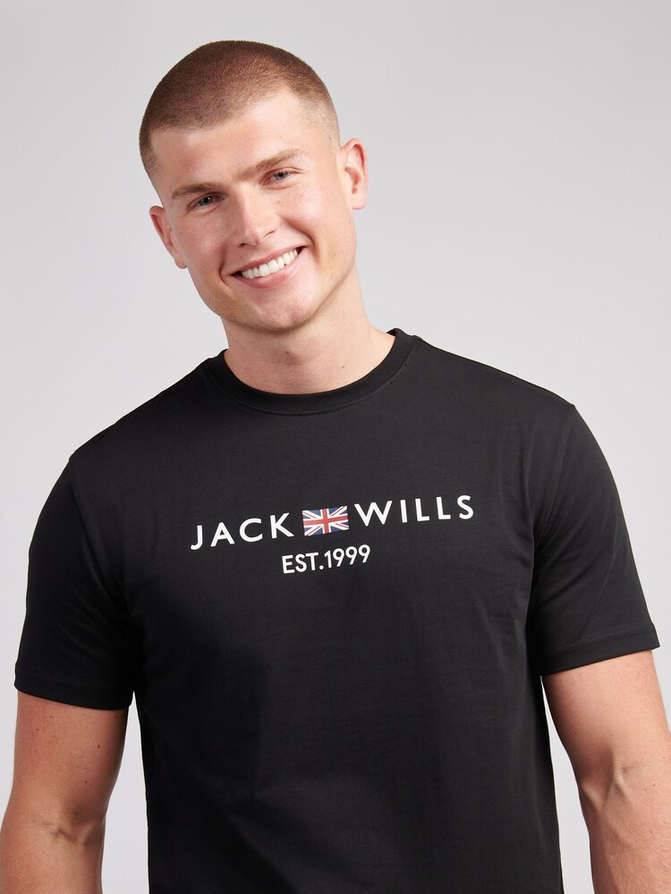 Jack Wills Black Union Flag T-Shirt - Image 3 of 3 Jack Wills Black Union Flag T-Shirt - Image 3 of 3