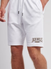 Jack Wills White Sports Team Loopback Shorts - Image 4 of 4