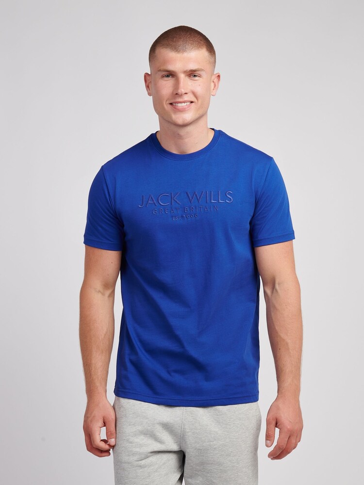 Jack Wills Sodalite Blue Carnaby T-Shirt - Image 1 of 3 Jack Wills Sodalite Blue Carnaby T-Shirt - Image 1 of 3