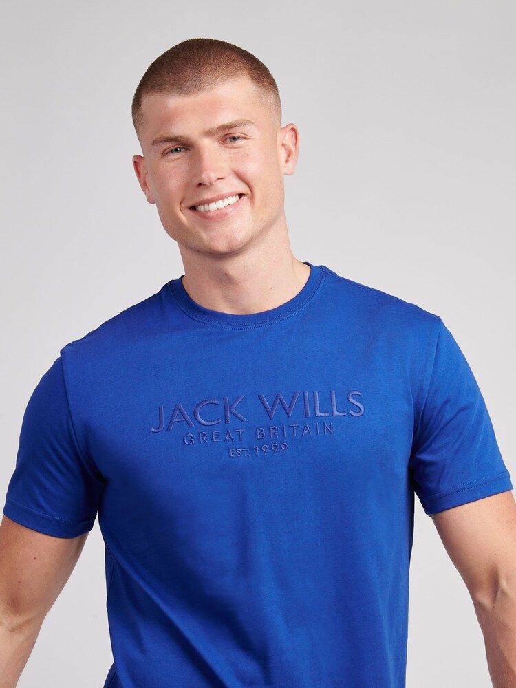 Jack Wills Sodalite Blue Carnaby T-Shirt - Image 3 of 3 Jack Wills Sodalite Blue Carnaby T-Shirt - Image 3 of 3