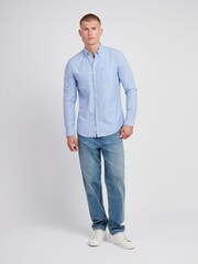 Jack Wills Blue Wadsworth Oxford Long Sleeve Shirt - Image 3 of 5