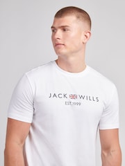Jack Wills White Union Flag T-Shirt - Image 3 of 3