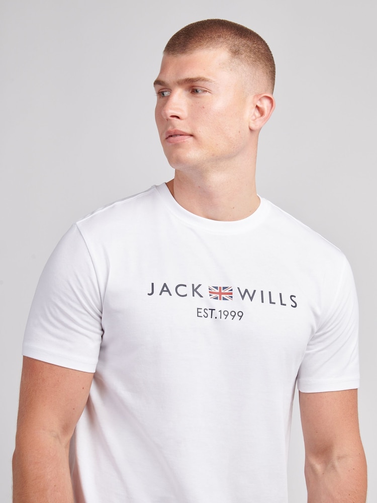 Jack Wills White Union Flag T-Shirt - Image 3 of 3 Jack Wills White Union Flag T-Shirt - Image 3 of 3