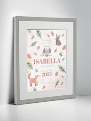 Personalised On The Day You Were Born Woodland Framed Print by Jonnys Sister - Image 2 of 3