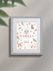 Personalised On The Day You Were Born Woodland Framed Print by Jonnys Sister - Image 3 of 3