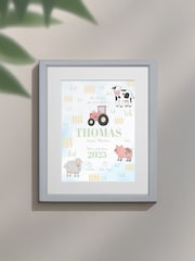 Personalised On The Day You Were Born Farmyard Framed Print by Jonnys Sister - Image 3 of 3