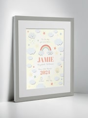 Personalised On The Day You Were Born Rainbow Framed Print by Jonnys Sister - Image 2 of 3