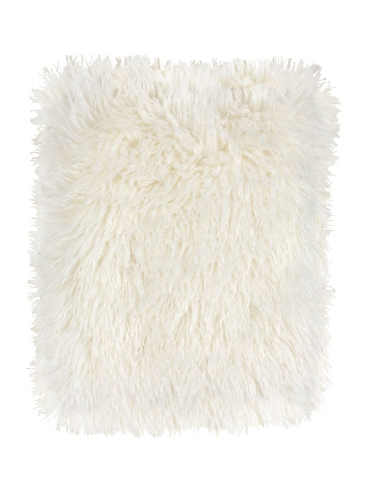Furn Ecru Rowan Faux Fur Throw - Image 2 of 3 Furn Ecru Rowan Faux Fur Throw - Image 2 of 3