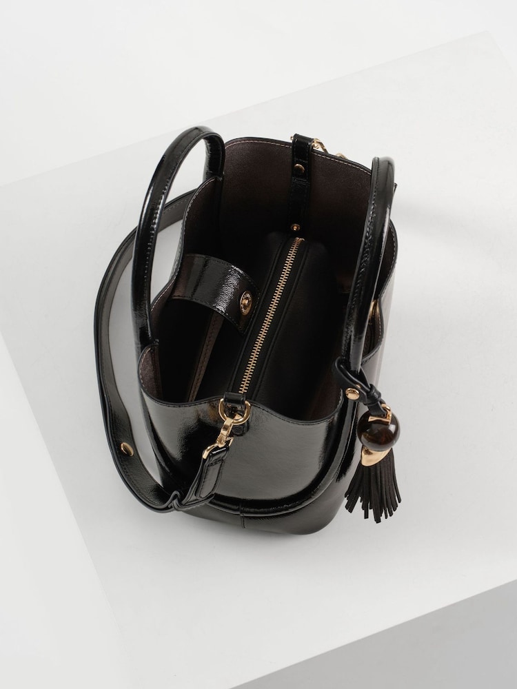 Luella Grey Flo Cross-Body Black Bag - Image 2 of 6 Luella Grey Flo Cross-Body Black Bag - Image 2 of 6