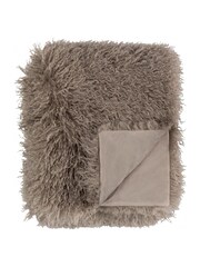 Furn Mocha Rowan Faux Fur Throw - Image 1 of 3