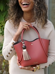 Luella Grey Red Flo Cross-Body Bag - Image 2 of 7