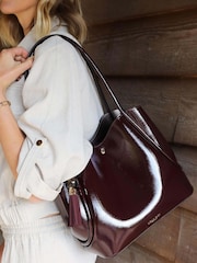 Luella Grey Burgundy Floella Tote - Image 4 of 7