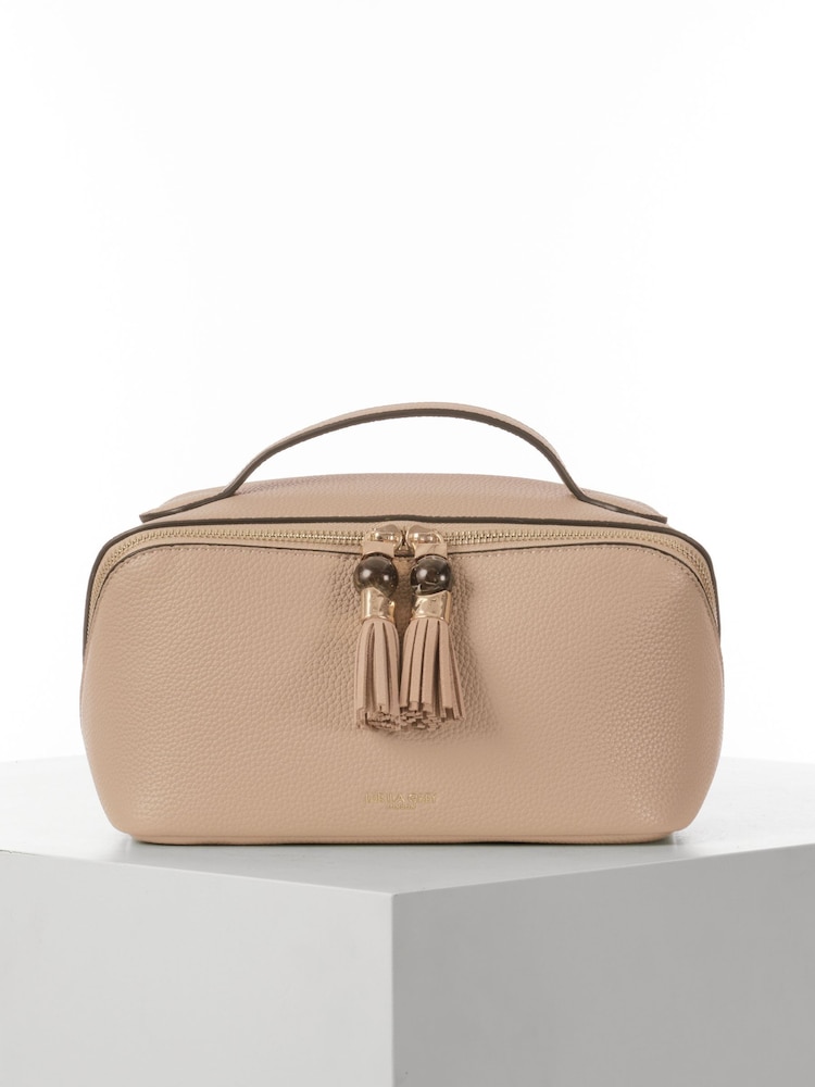 Luella Grey Taupe Carmel Make Up Pouch - Image 1 of 5 Luella Grey Taupe Carmel Make Up Pouch - Image 1 of 5