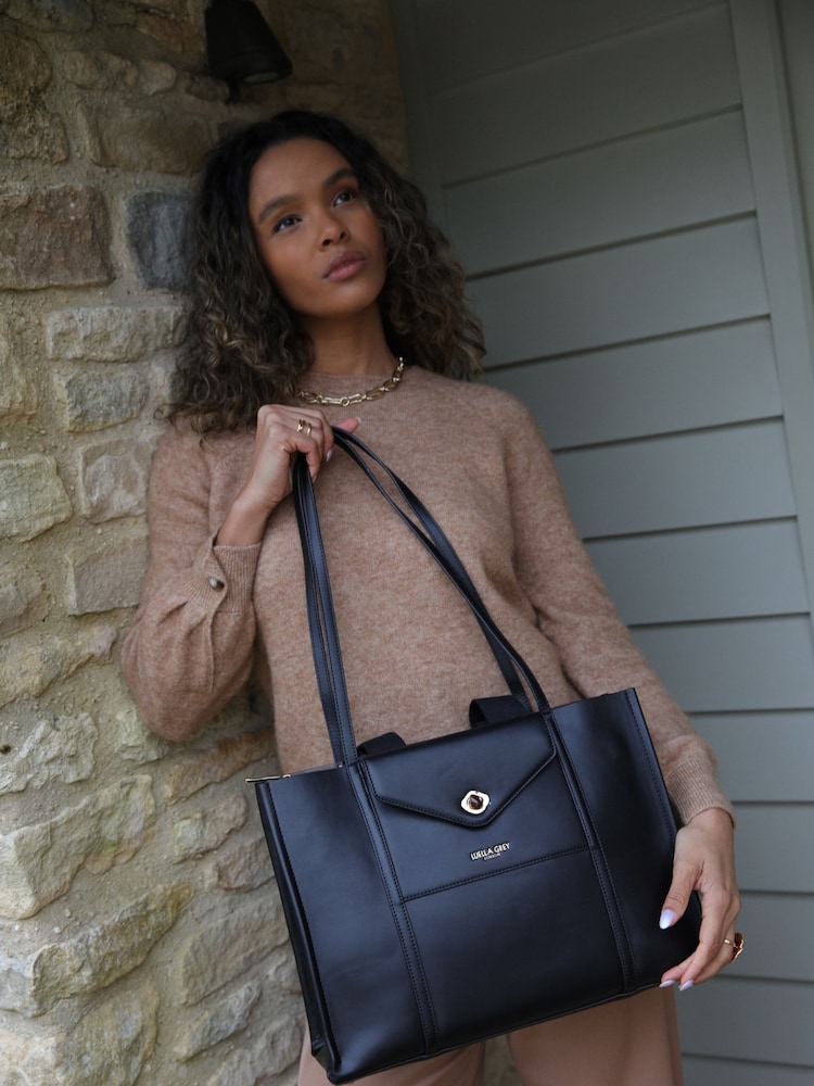 Luella Grey Giselle Laptop Black Bag - Image 1 of 3 Luella Grey Giselle Laptop Black Bag - Image 1 of 3