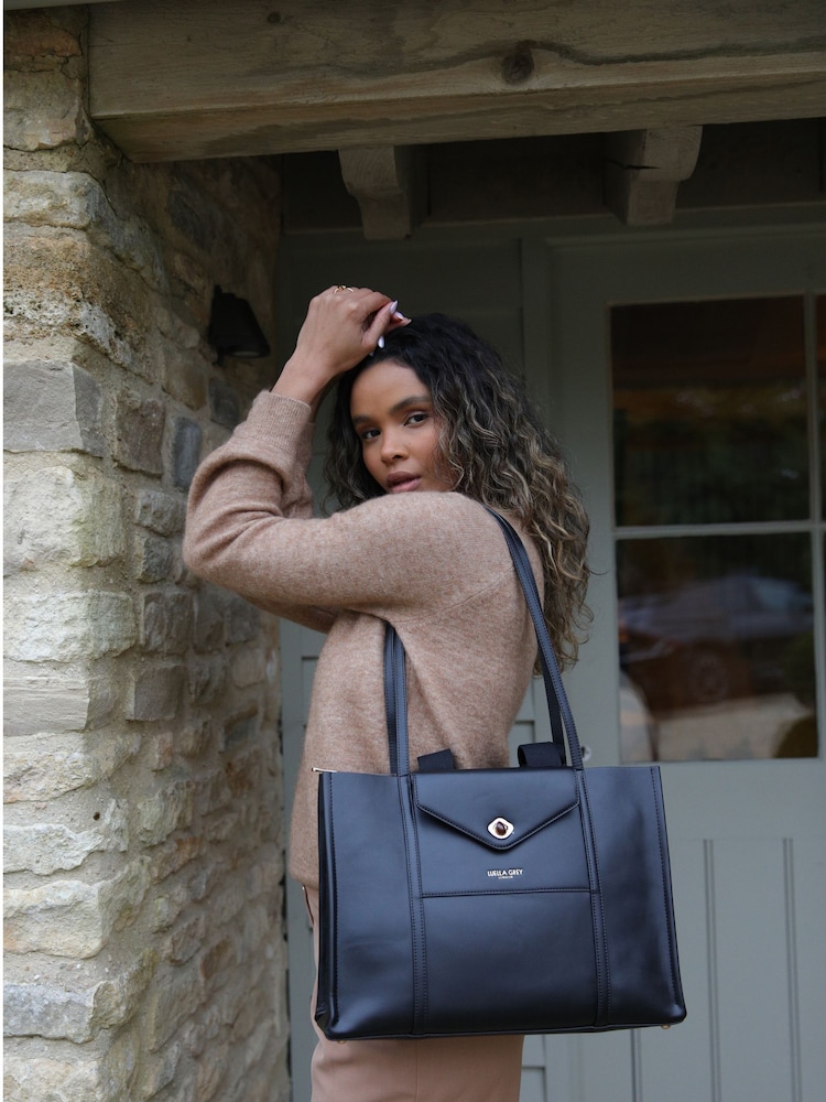 Luella Grey Giselle Laptop Black Bag - Image 3 of 3 Luella Grey Giselle Laptop Black Bag - Image 3 of 3