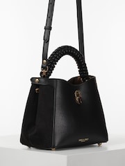 Luella Grey Catherine Woven Handle Cross-Body Black Bag - Image 6 of 6