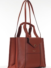 Luella Grey Red Giselle Laptop Tote - Image 6 of 7