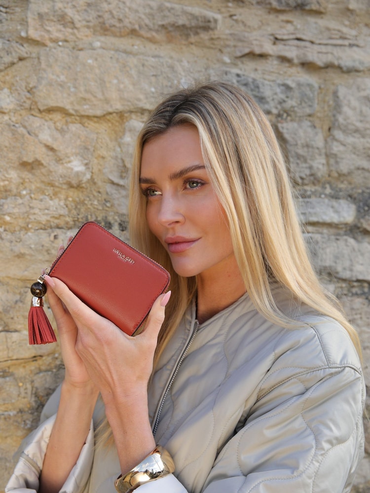 Luella Grey Red Maeve Small Tassel Purse - Image 1 of 2 Luella Grey Red Maeve Small Tassel Purse - Image 1 of 2