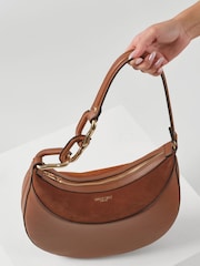 Luella Grey Brown Thelma Scoop Hobo Bag - Image 4 of 9