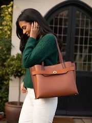 Luella Grey Cream Oriana Laptop Tote - Image 1 of 4