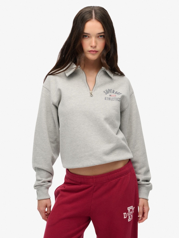 Casaco Superdry Athletic com gola e zíper médio - Imagem 1 de 7