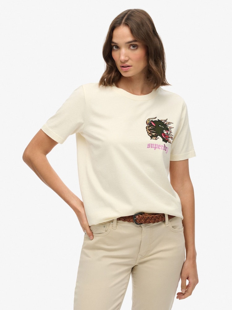 Camiseta Superdry Old School Tattoo Relaxed - Imagem 1 de 7