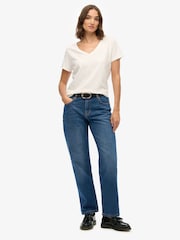 Superdry Cotton Mid Rise Straight Jeans - Slika 2 iz 8