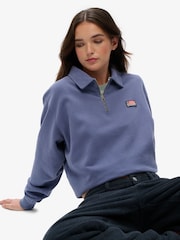 Casaco Superdry Athletic com gola e zíper médio - Imagem 1 de 7