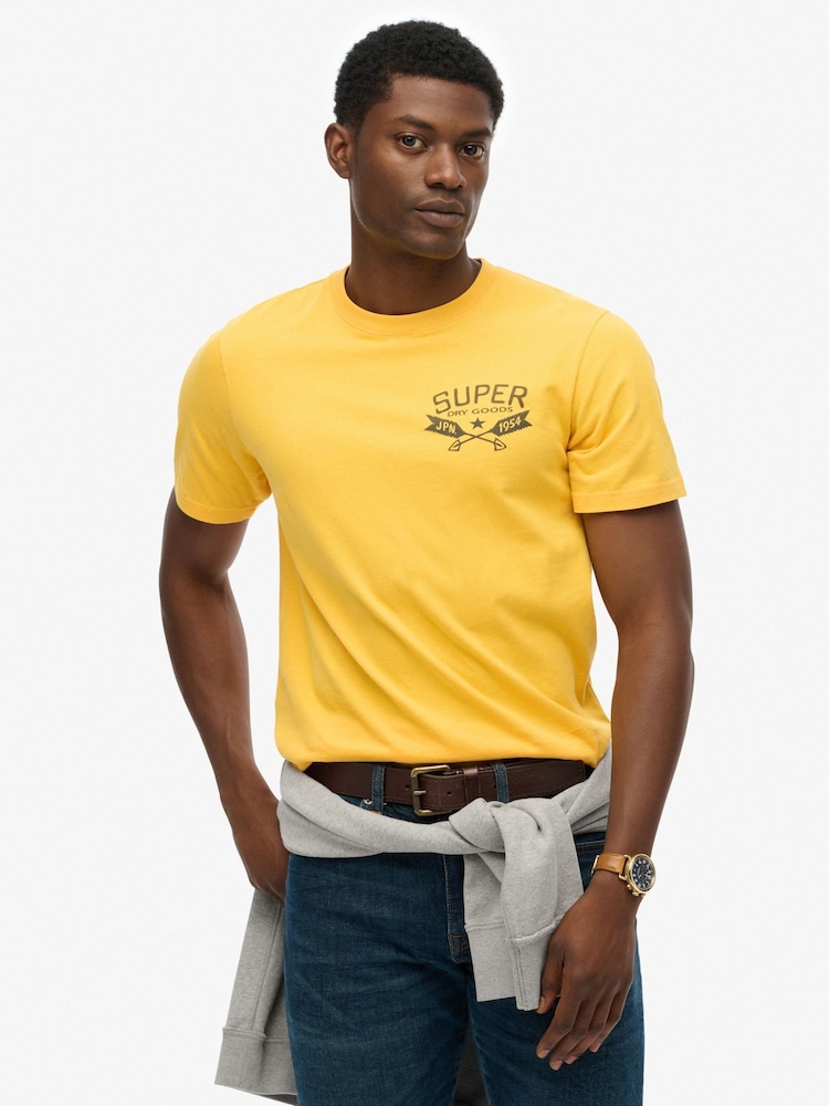 Superdry Gold Lo-fi Outdoors Chest T-Shirt - Image 1 of 6
