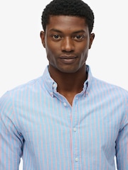 Superdry Blue Classic Oxford Long Sleeve Shirt - Image 4 of 7