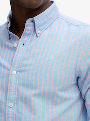 Superdry Blue Classic Oxford Long Sleeve Shirt - Image 5 of 7