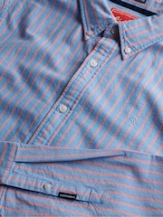 Superdry Blue Classic Oxford Long Sleeve Shirt - Image 7 of 7