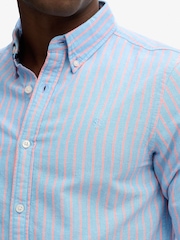 Superdry Denim Blue Essentials Oxford Shirt - Image 8 of 10