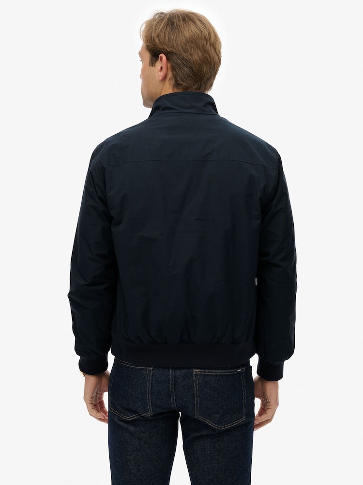 Superdry Blue Classic Harrington Jacket - Image 2 of 9 Superdry Blue Classic Harrington Jacket - Image 2 of 9