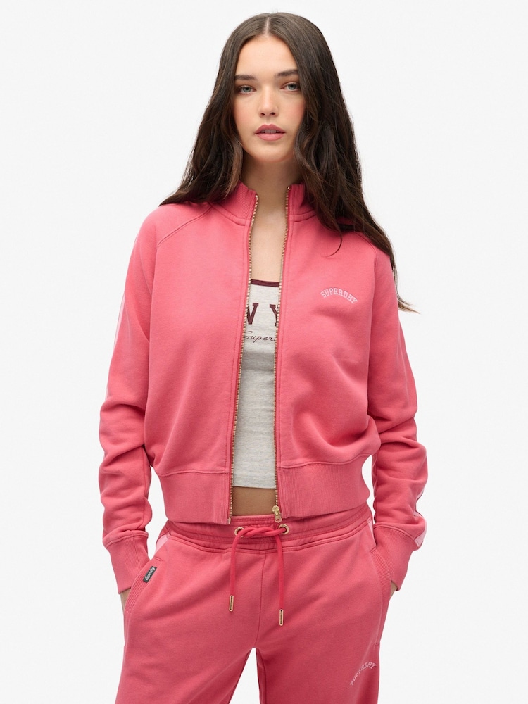 Superdry Red Essential Logo Track Top - Image 1 of 7