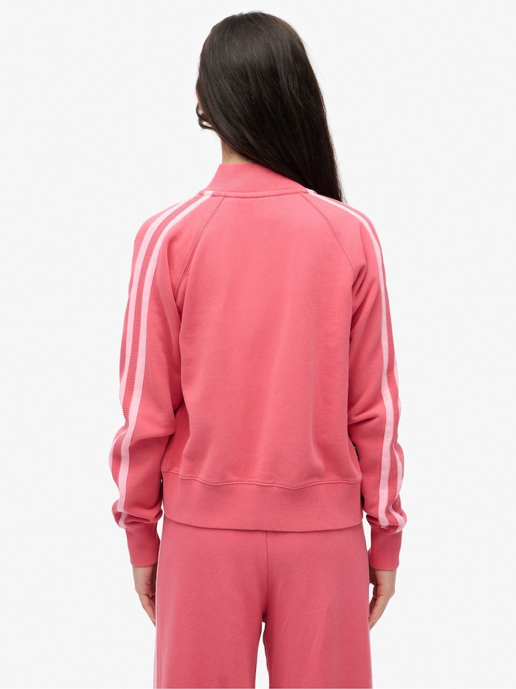 Superdry Red Essential Logo Track Top - Image 2 of 7