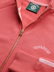Superdry Red Essential Logo Track Top - Image 7 of 7