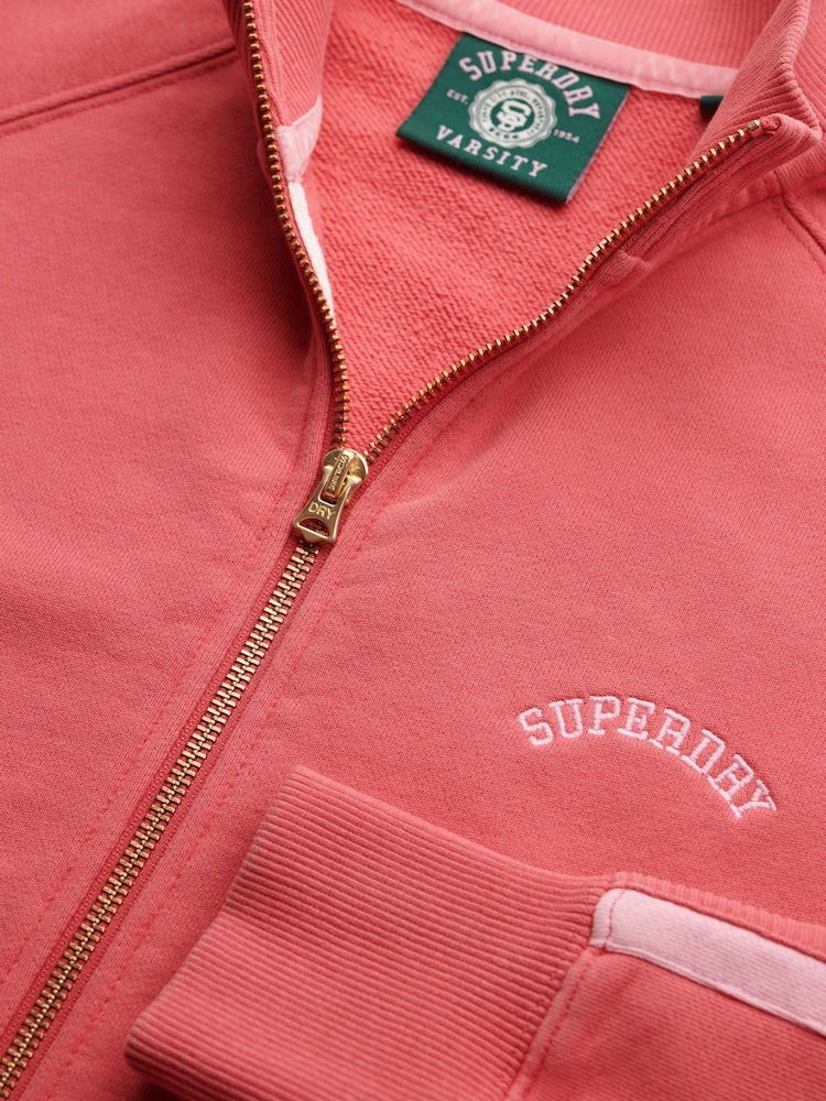 Superdry Red Essential Logo Track Top - Image 7 of 7 Superdry Red Essential Logo Track Top - Image 7 of 7