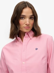 Superdry Pink Slim Oxford Button Down Long Sleeve Shirt - Image 4 of 6