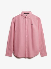 Superdry Pink Slim Oxford Button Down Long Sleeve Shirt - Image 6 of 6