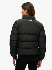 Superdry Black Non Hooded Sports Puffer Jacket - Image 2 of 7