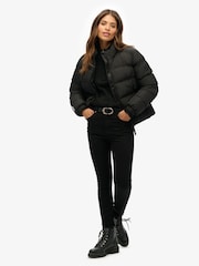 Superdry Black Non Hooded Sports Puffer Jacket - Image 3 of 7