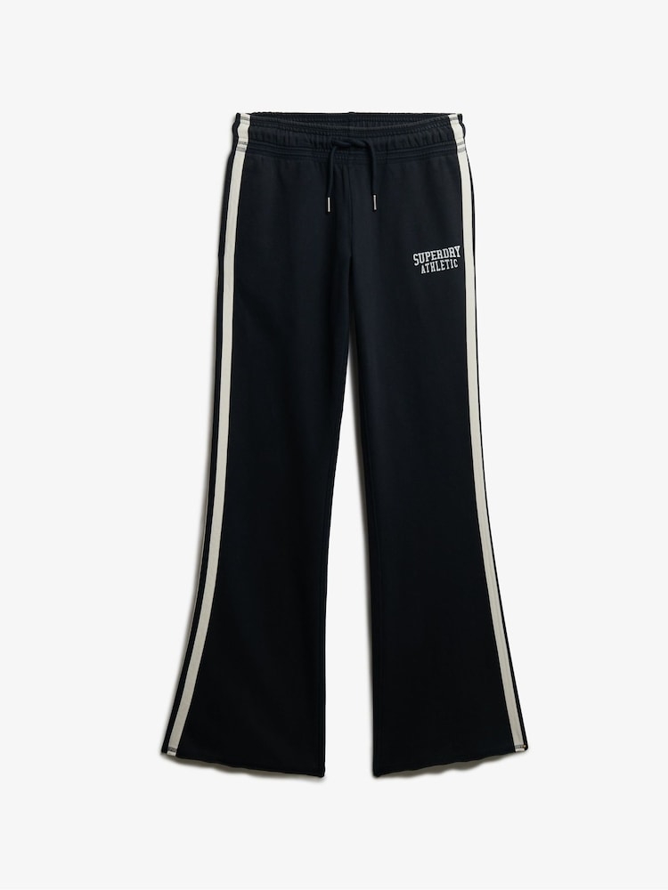 Superdry Blue Athletic Stripe Flare Joggers - Image 7 of 7 Superdry Blue Athletic Stripe Flare Joggers - Image 7 of 7